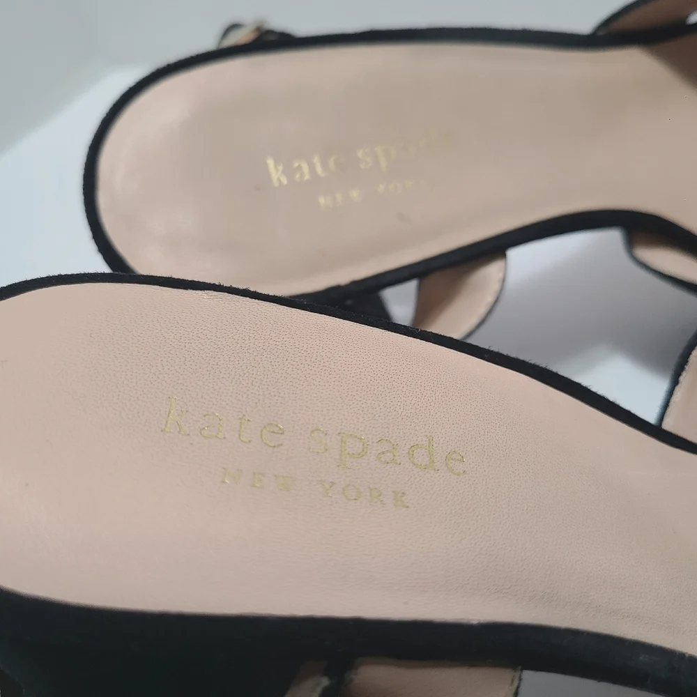 Kate Spade Delight Tue Suede Elegant Black‎ Platform Heels Size 11